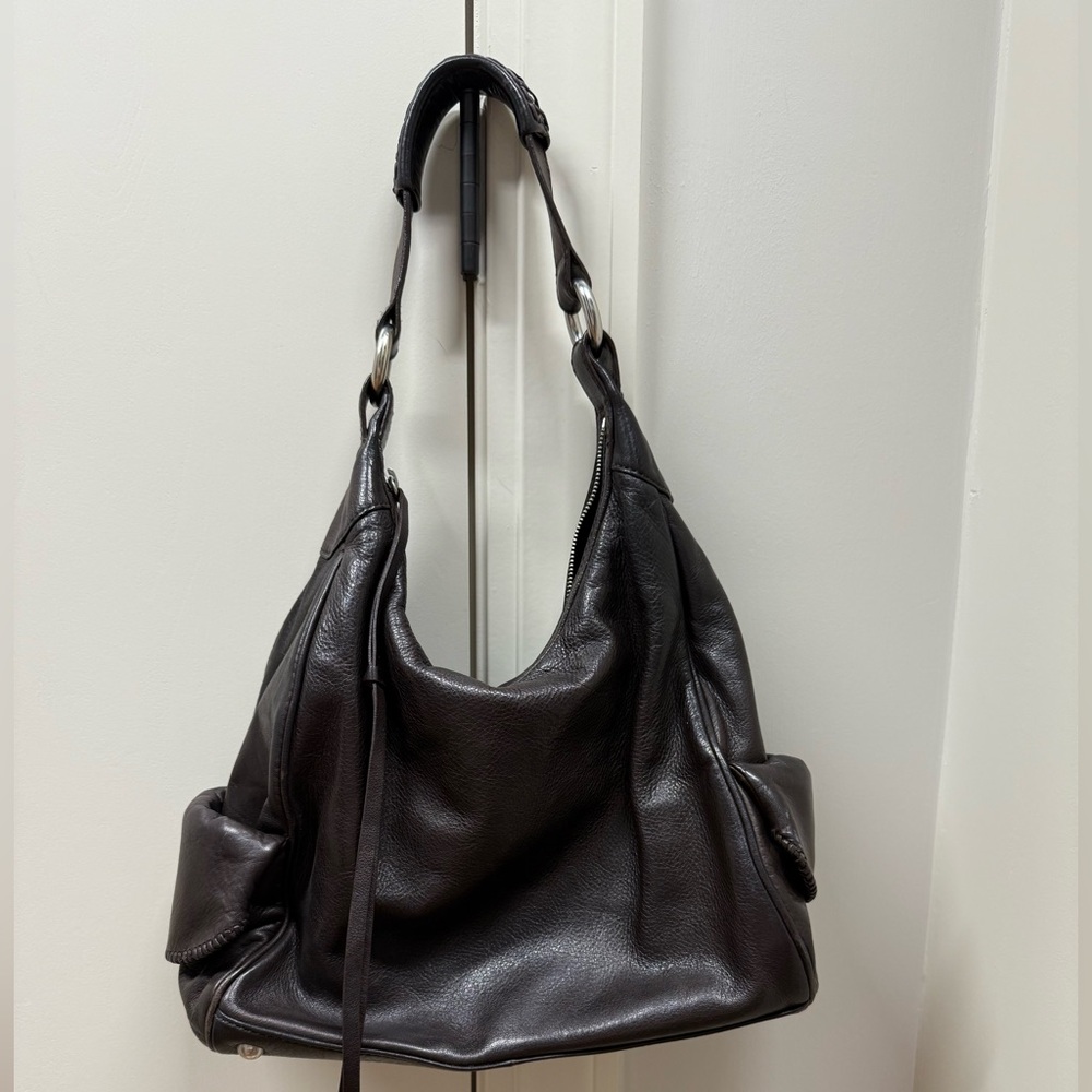 Vintage Banana Republic Leather Shoulder Hobo Bag